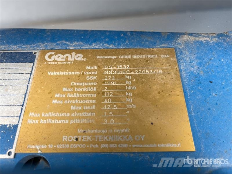 Genie GS-1532 Electric Scissor Lift Šķerveida pacēlāji