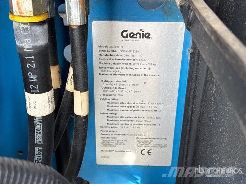 Genie GS-3369RT Makasli platformlar