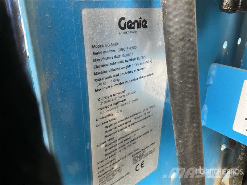 Genie GS-5390 Scissor lifts