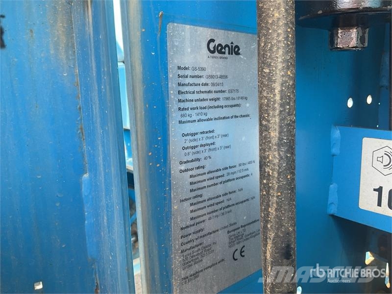 Genie GS-5390 4x4 Diesel Scissor Lift Ανυψωτήρες ψαλιδωτής άρθρωσης