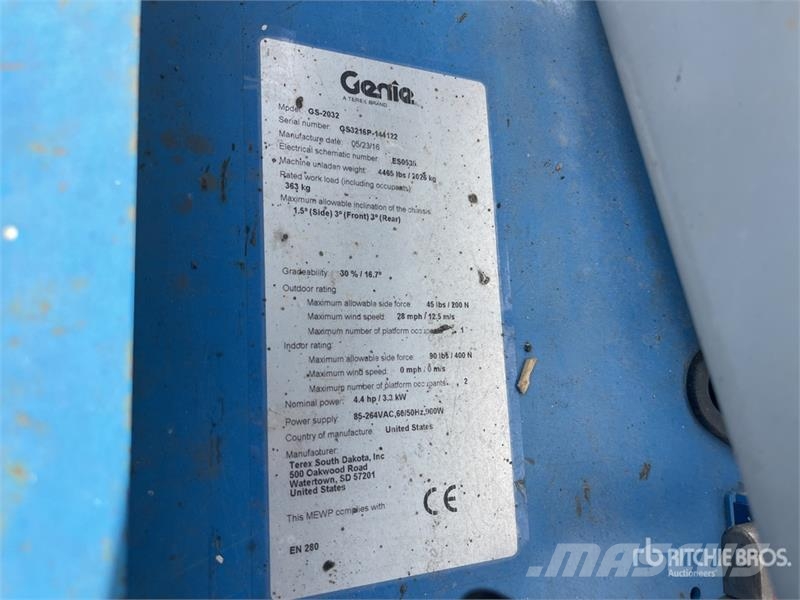 Genie GS2032 Electric Scissor Lift Šķerveida pacēlāji