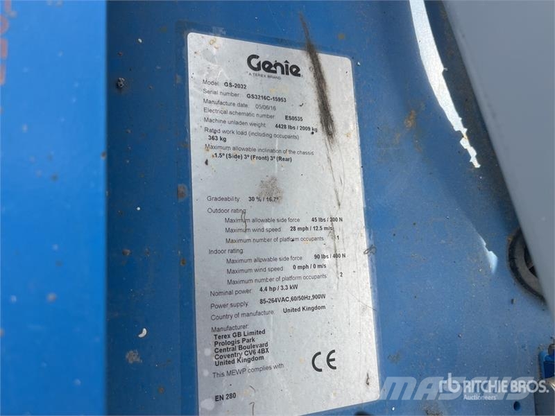 Genie GS2032 Electric Scissor Lift Šķerveida pacēlāji