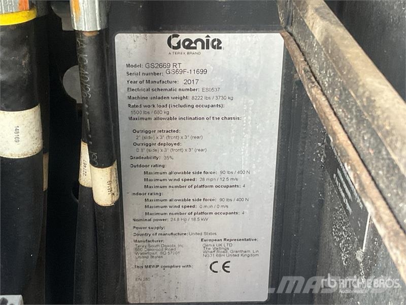 Genie GS2669 RT 4x4 Diesel Scissor Lift Scheren-Arbeitsbühnen