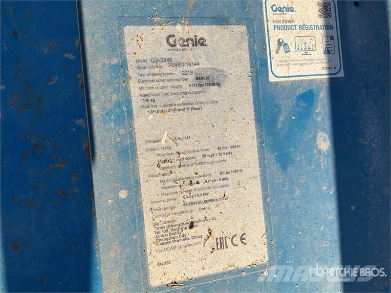 Genie GS3246 Electric Nacelle Ciseau Scissor Lift Scissor lifts