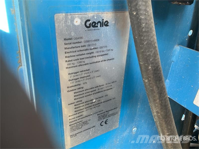 Genie GS4390 4x4 Diesel Scissor Lift Schaarhoogwerkers