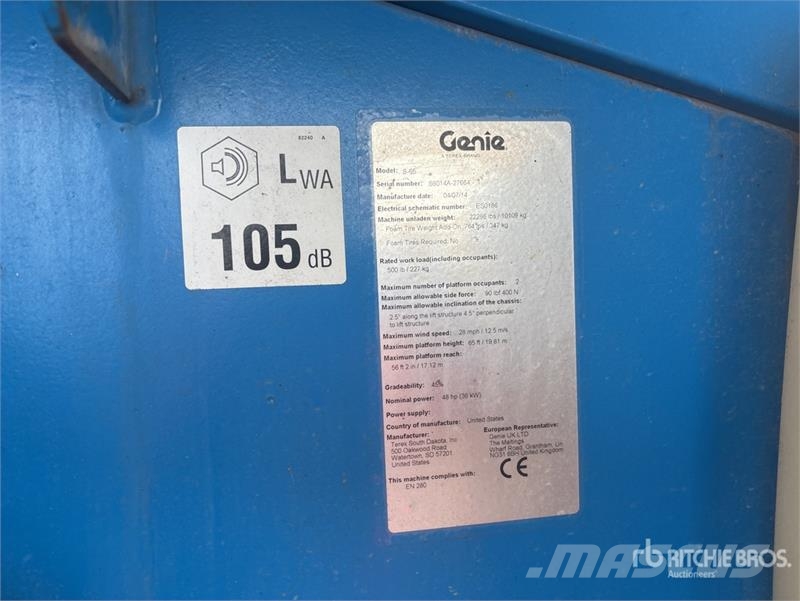 Genie S-65 4WD Diesel Telescopic Boom Lift Teleskopske dvižne ploščadi