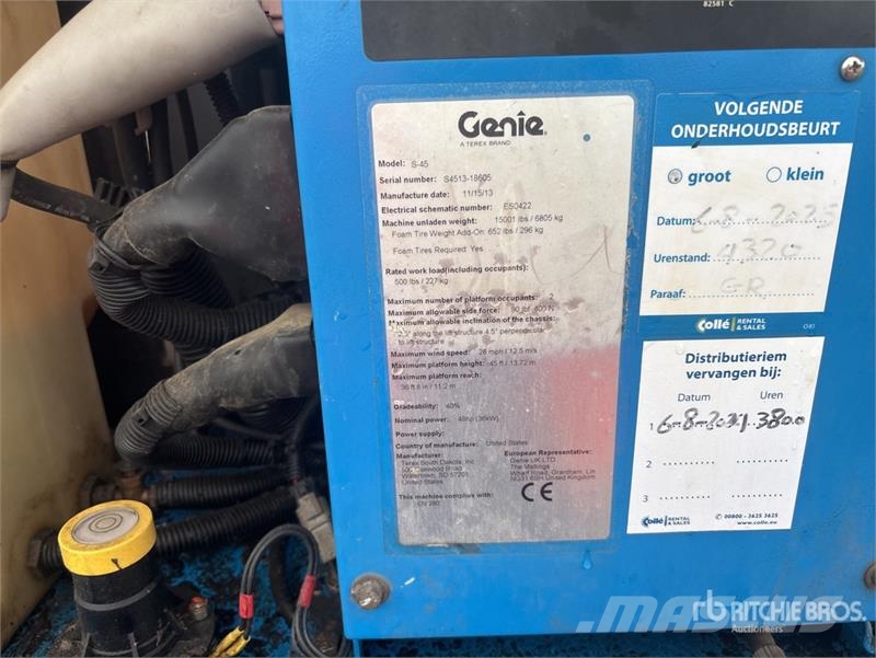 Genie S45 4WD Diesel Telescopic Boom Lift Teleskopske dvižne ploščadi