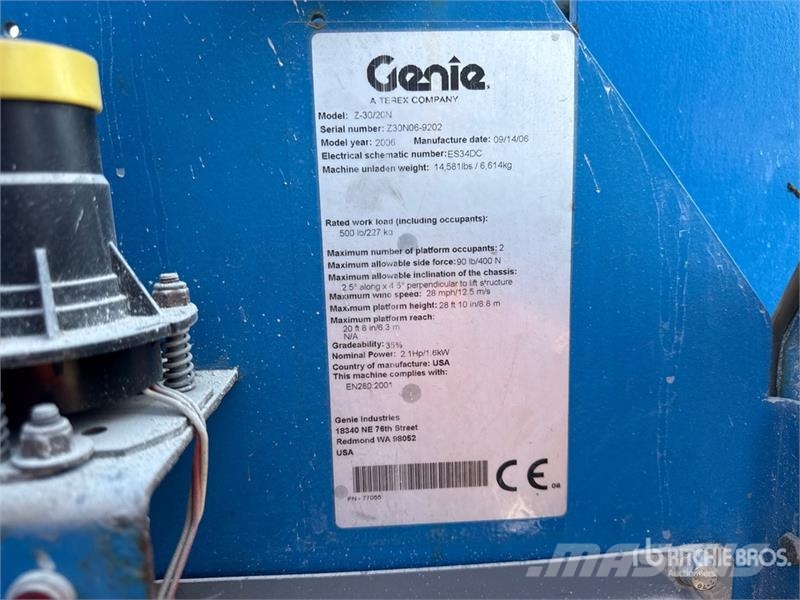 Genie Z-30/20N RJ Electric Articulating Boom Lift ブームリフト 屈伸型