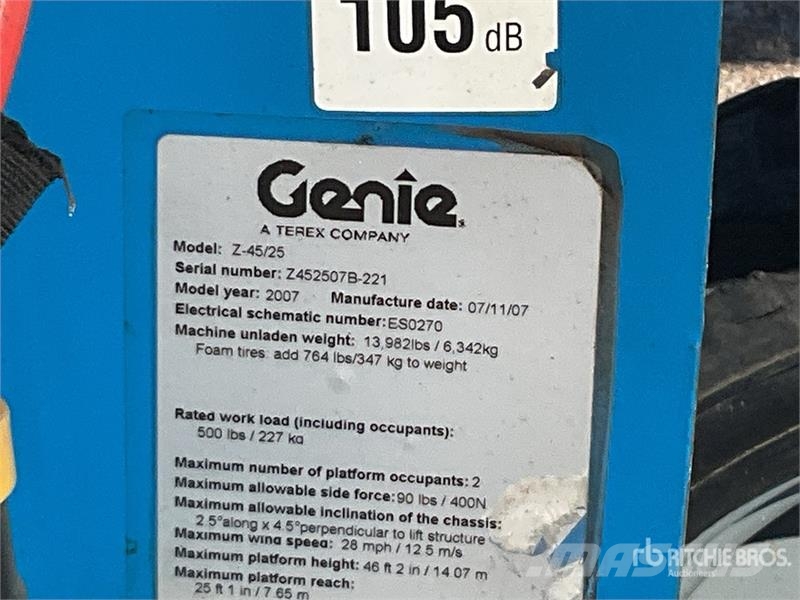Genie Z-45/25 4WD Diesel Articulating Boom Lift Zglobne podizne platforme