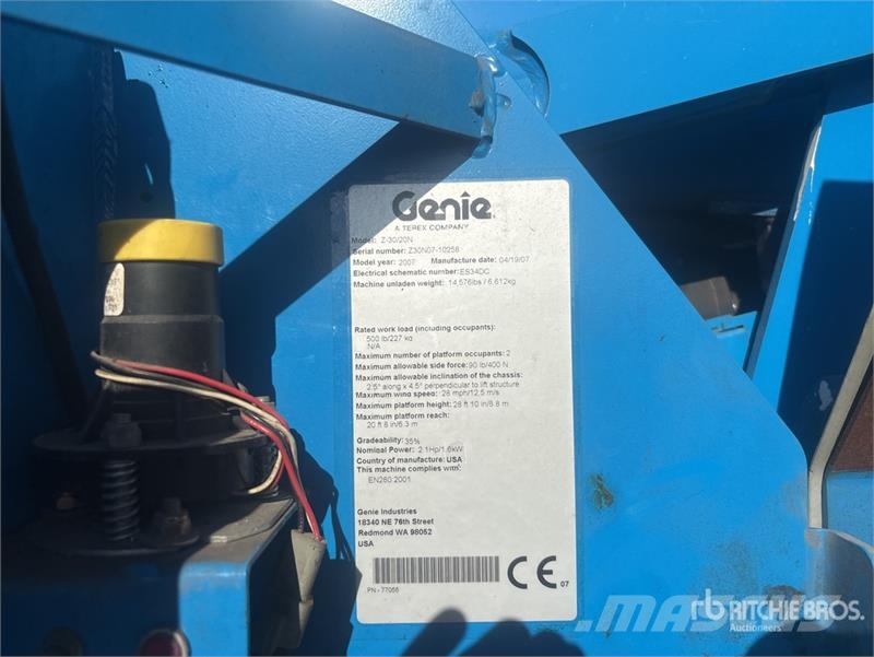 Genie Z30/20N 2WD Electric Articulating Boom Lift Knikarmhoogwerkers