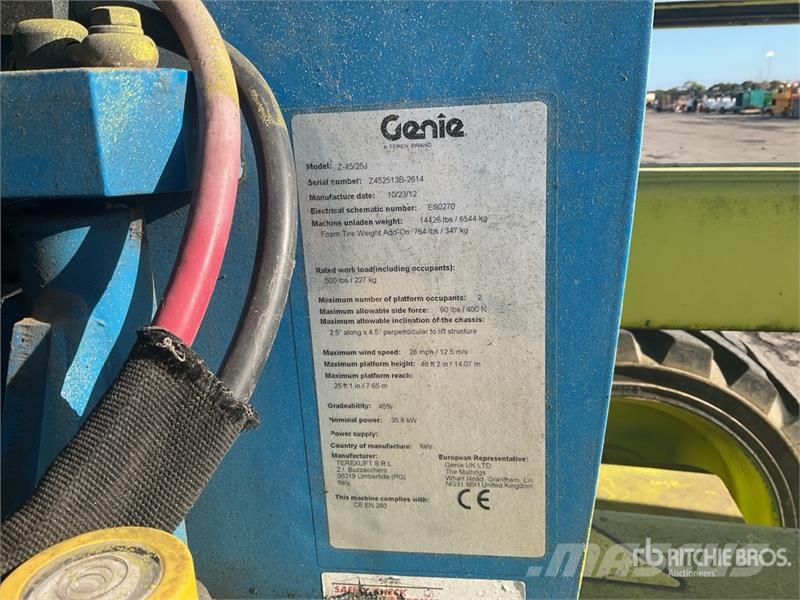 Genie Z45/25J 4WD Diesel Articulating Boom Lift رافعات سلة مفصلية