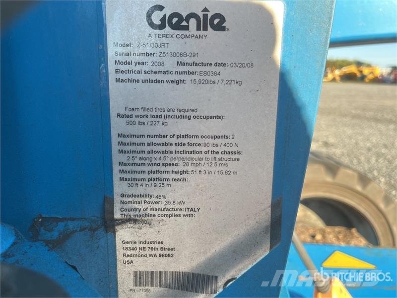 Genie Z51/30 4WD Diesel Articulating Boom Lift Knikarmhoogwerkers