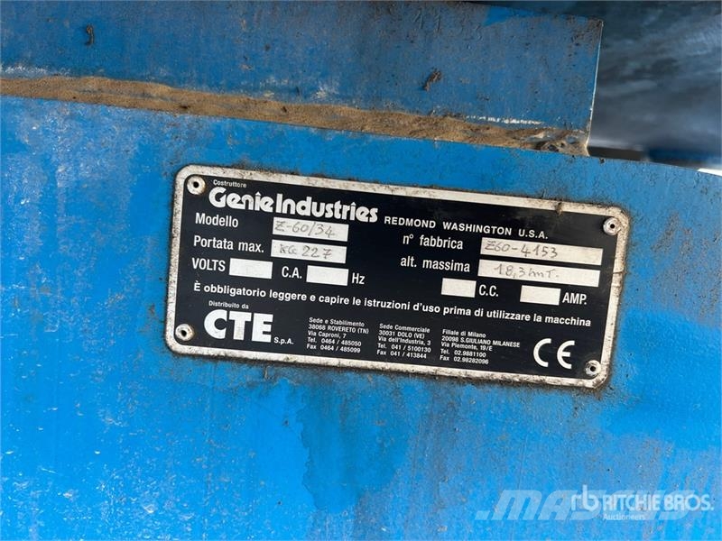 Genie Z60/34 Bomlifte med knækarm