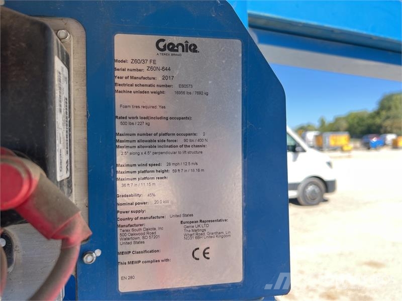 Genie Z60/37FE 4WD Hybrid Nacelle Articulee Articulating Bomliftar