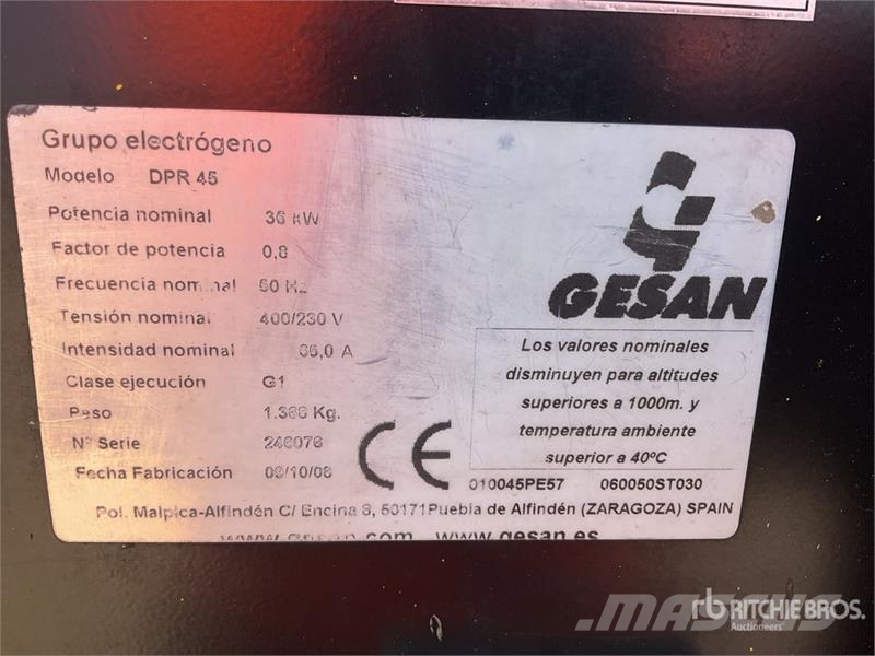 Gesan DPR45 45 kVA Generator Set Diesel Generators