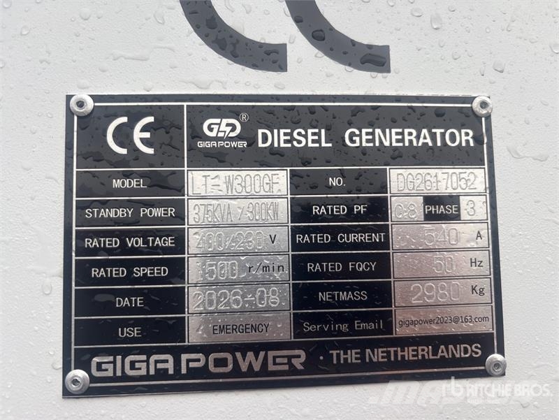 Giga Power LT-W300GF 375 KVA Generator Set (Unused) Diesel Generators