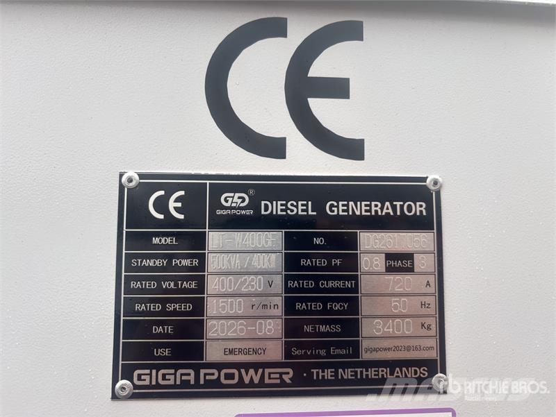 Giga Power LT-W400GF 500 KVA Generator Set (Unused) Diesel Generators