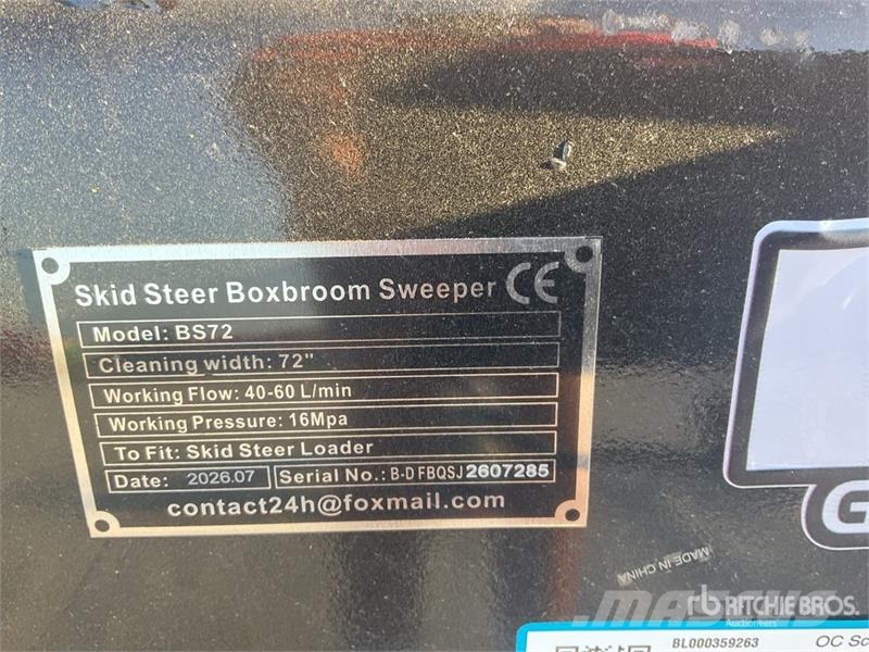 GIYI GY-BS72 Skid Steer Sweeper (Unused) Cepillos