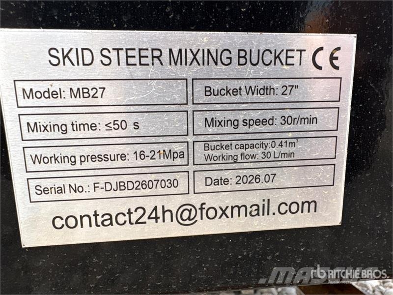 GIYI MB27 48 In Skid Steer Concrete Mixer (Unused) Polovne mešalice