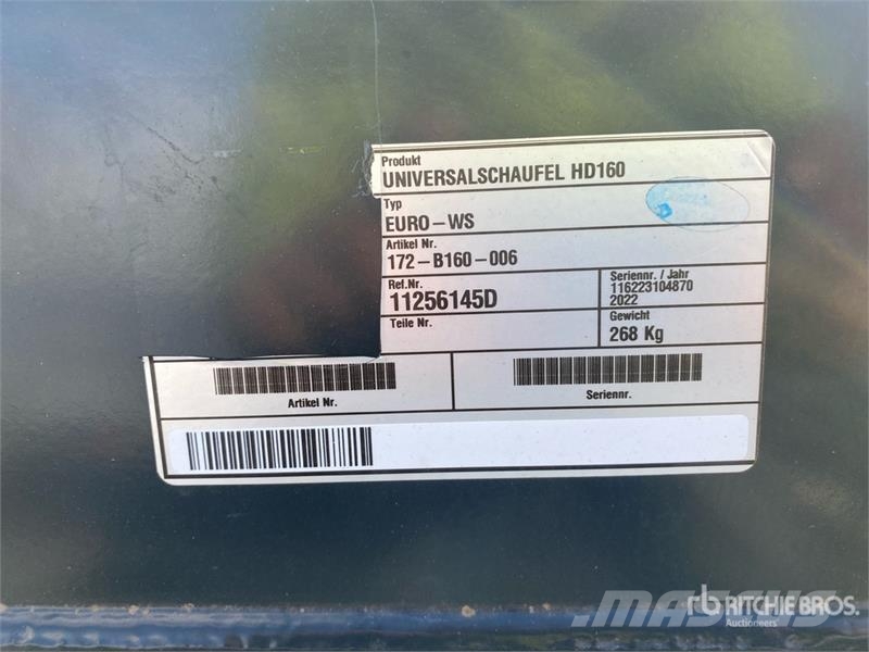 GM 160 Bucket (Unused) Diger tarim makinalari