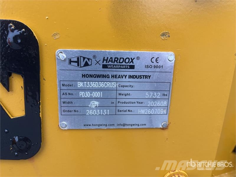 H&W BKT336D36CRUSH 800 mm Excavator Crusher Bucket (Un معدات البناء - غير ذلك