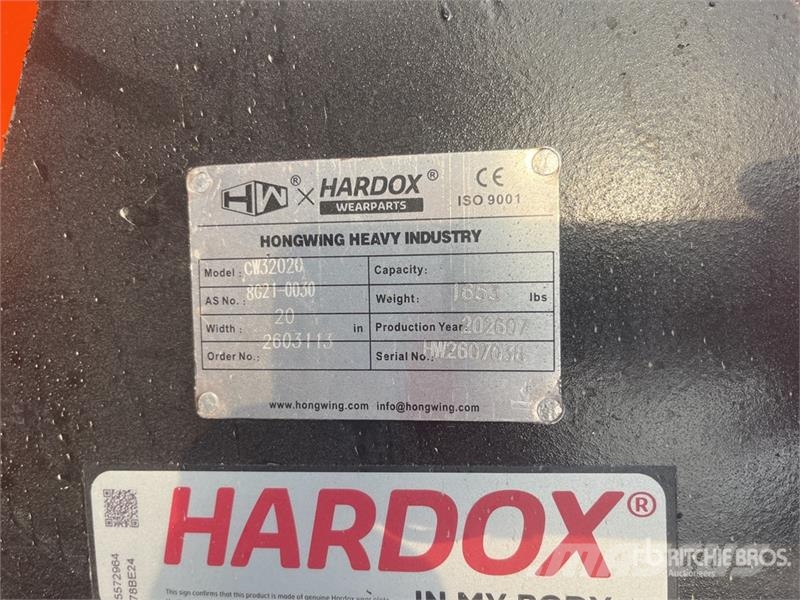 H&W CW32020 550 mm 20in Hydraulic Compaction Excavator دلاء