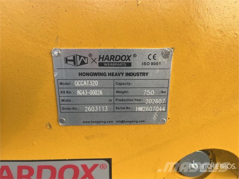 H&W QCCAT320 Excavator Coupler (Unused) Quick connectors