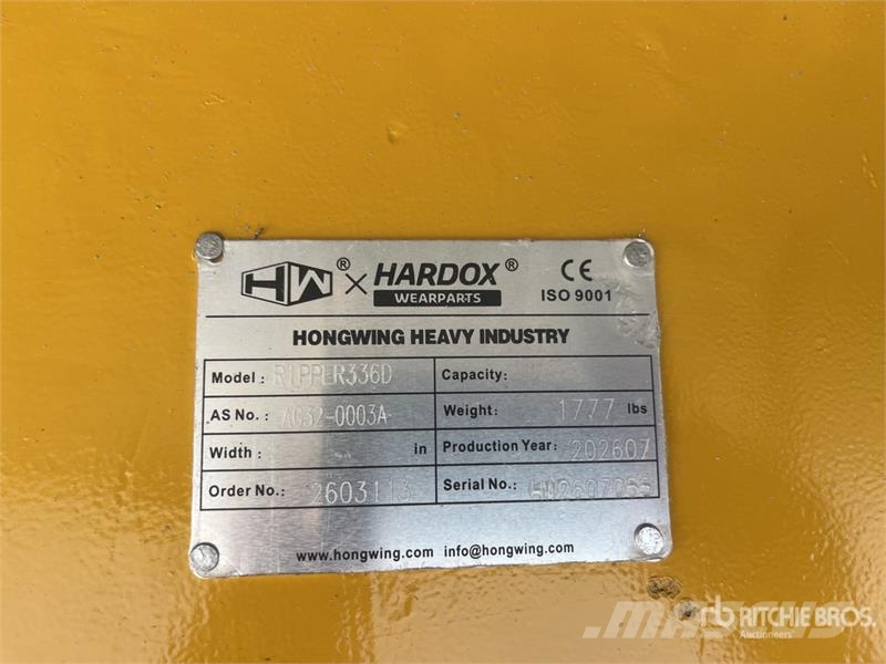 H&W RIPPER336D Excavator Ripper (Unused) Spulchniarki