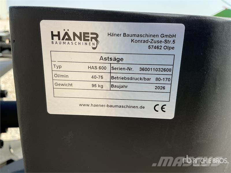 Haener HAS600 Tree Shear (Unused) 林業機械-その他