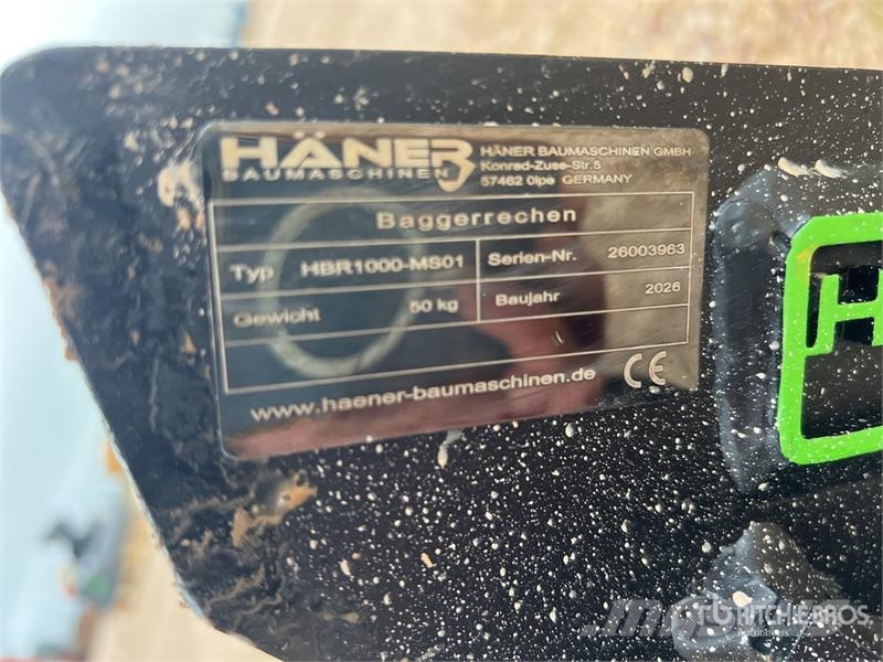 Haener HBR1000-MS01 1000 mm Lifting Excavator Rake Граблі і сінозворушувачі