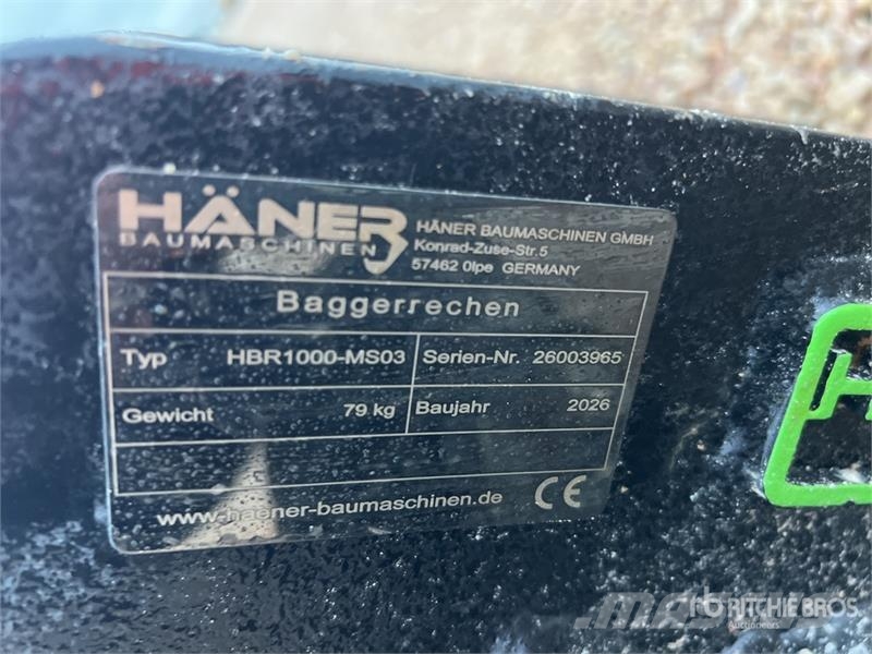 Haener HBR1000-MS03 1000 mm Lifting Excavator Rake Граблі і сінозворушувачі