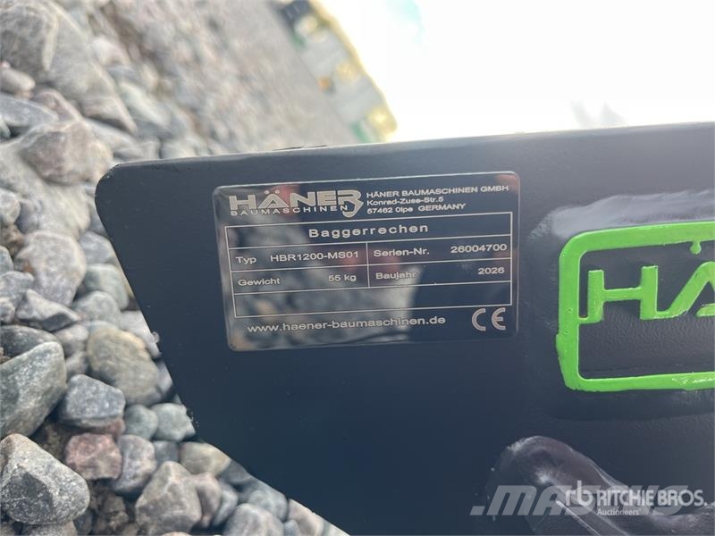 Haener HBR1200-MS01 1200 mm Q/C Excavator Rake (Un Schudders