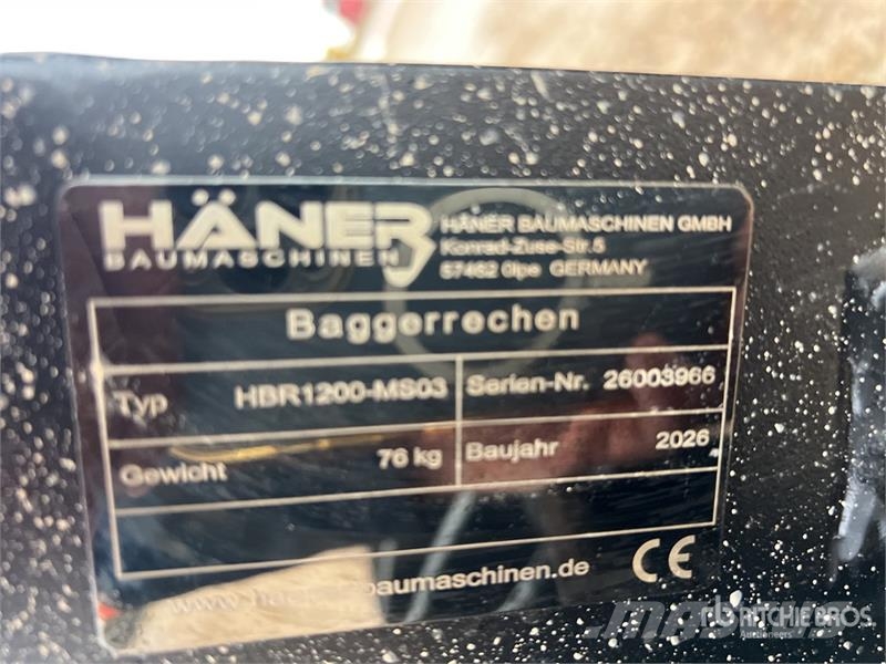 Haener HBR1200-MS03 1200 mm Lifting Excavator Rake Граблі і сінозворушувачі