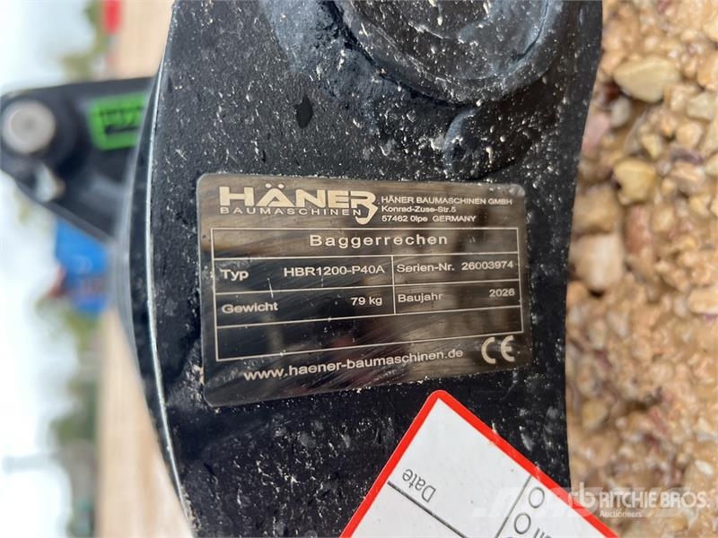 Haener HBR1200-P40A 1200 mm Lifting Excavator Rake Граблі і сінозворушувачі