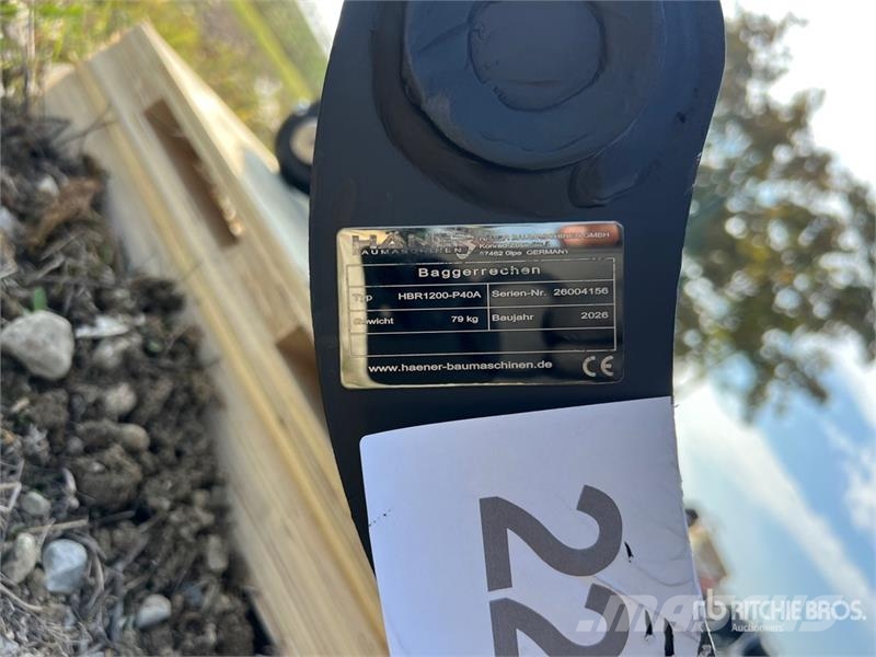  Haener HBR1200-P40A Lifting Excavator Rake (Unused Kombine tirmiklar