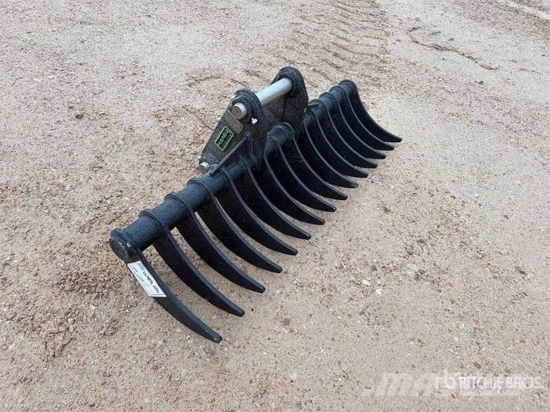  Haener HBR1200-P45A 1200 mm Lifting Excavator Rake مكابس وميبسات التبن