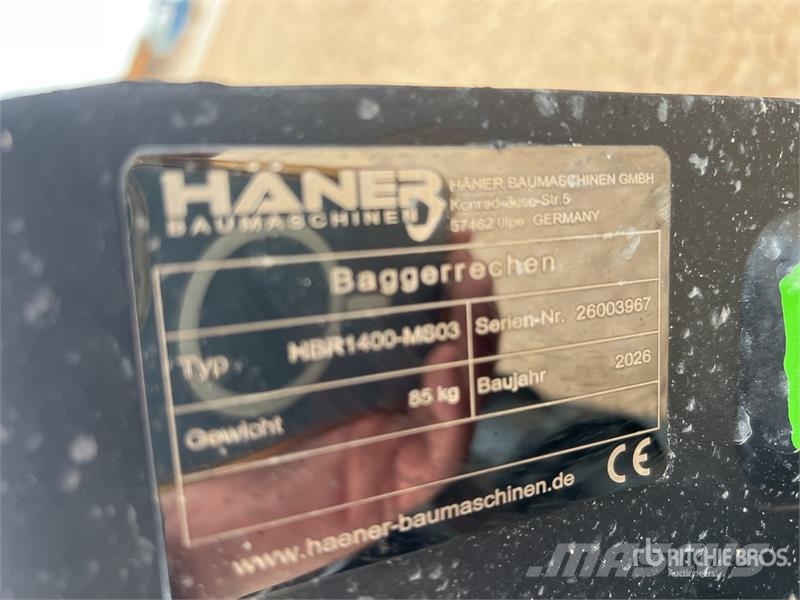 Haener HBR1400-MS03 1400 mm Lifting Excavator Rake Граблі і сінозворушувачі