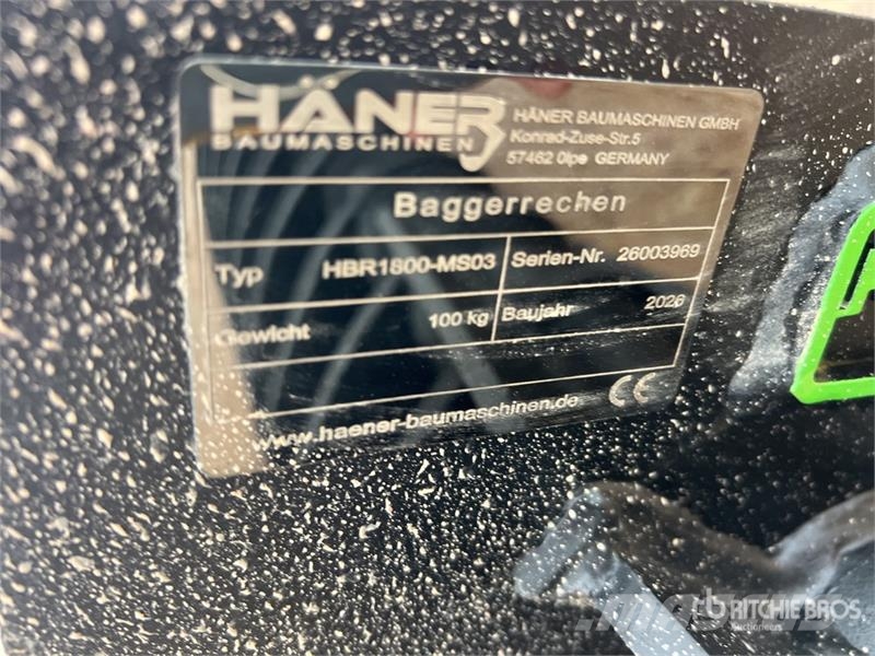 Haener HBR1800-MS03 1800 mm Lifting Excavator Rake Граблі і сінозворушувачі