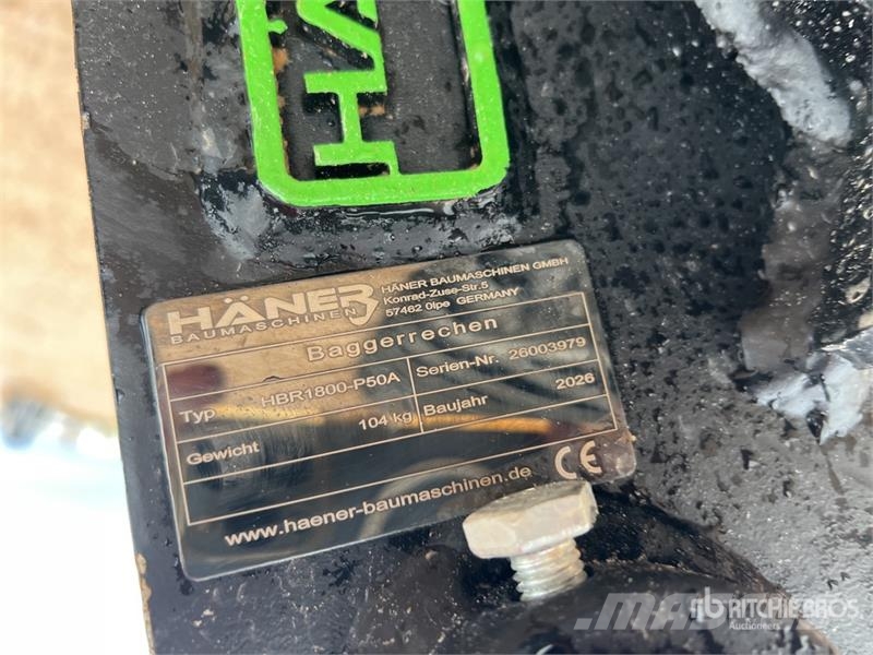 Haener HBR1800-P50A 1800 mm Lifting Excavator Rake Граблі і сінозворушувачі