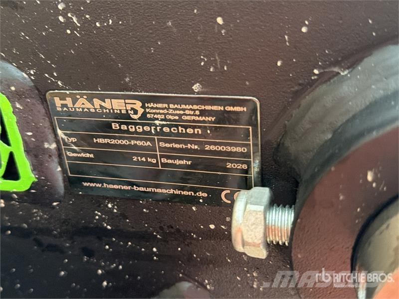  Haener HBR2000-P60A 2000 mm Excavator Rake (Unused مكابس وميبسات التبن
