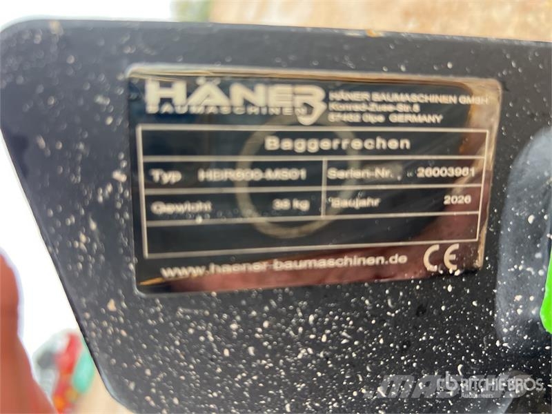 Haener HBR600-MS01 600 mm Lifting Excavator Rake ( Граблі і сінозворушувачі