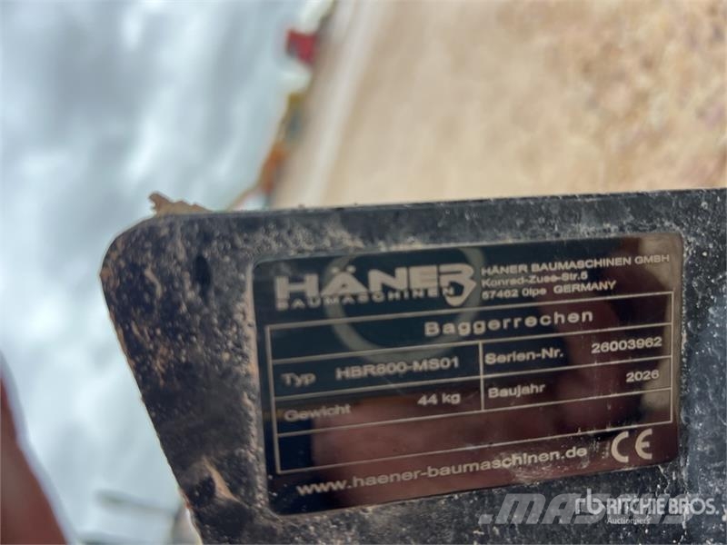 Haener HBR800-MS01 800 mm Lifting Excavator Rake ( Граблі і сінозворушувачі