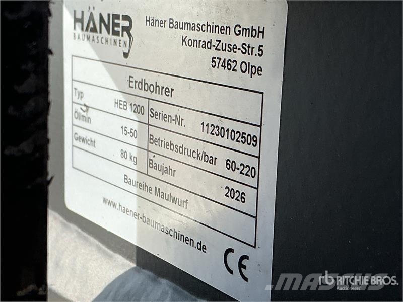 Haener HEB1200 + Bohrkrone 150 Excavator Auger (Un Навесные гидробуры
