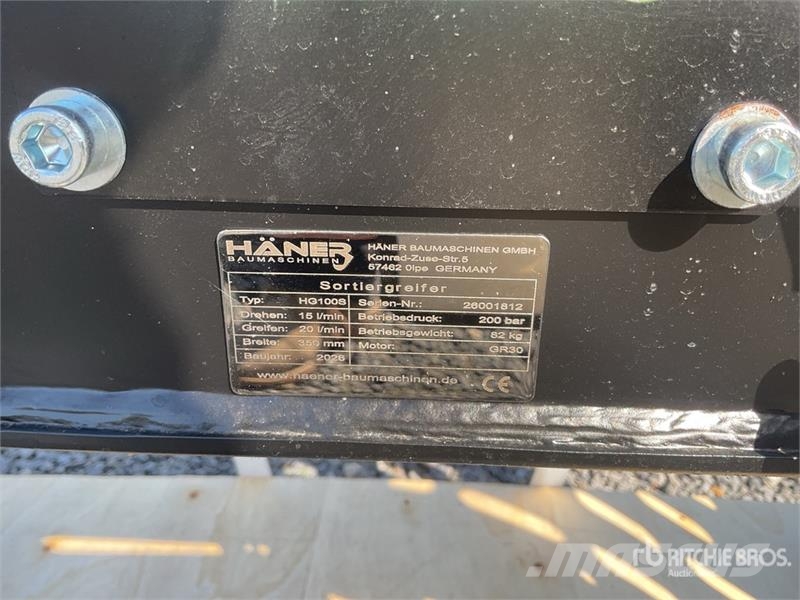  Haener HG100S + Rotator GR30 Grapple (Unused) Kourat