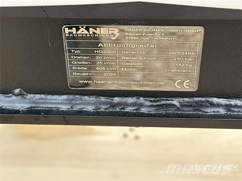 Haener HG200D Pince De Tri (Non Utilise) Sorting E Grabilice