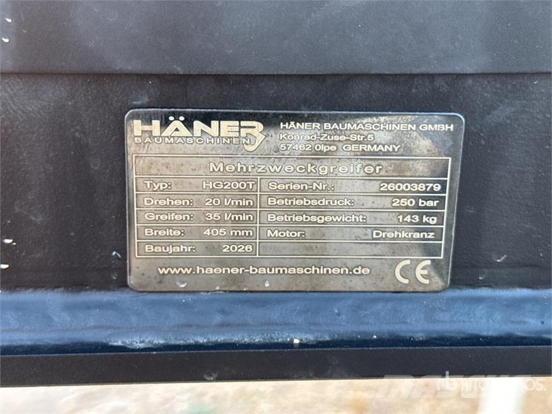 Haener HG200T Rotating Excavator Grapple (Unused) Gribere