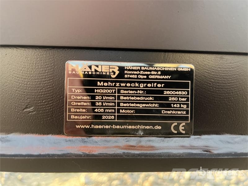Haener HG200T Rotating Excavator Grapple (Unused) Grijpers