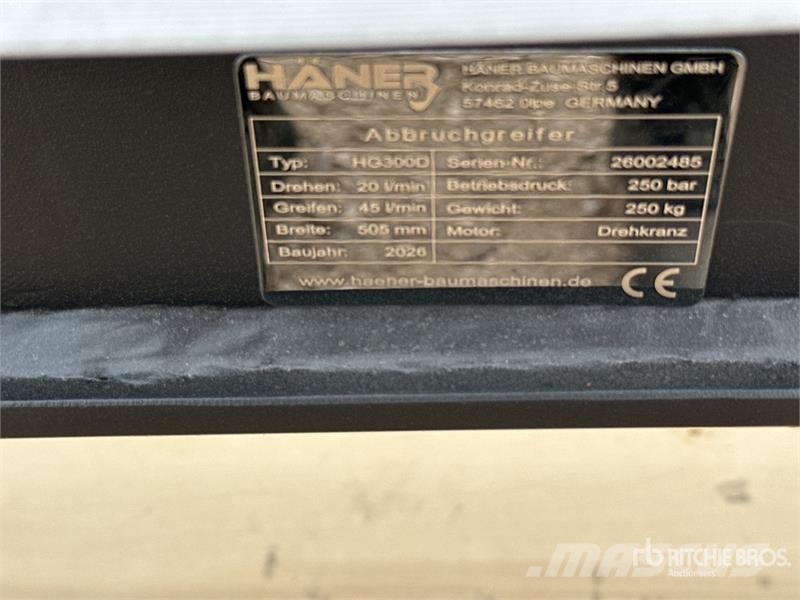 Haener HG300D Pince De Tri (Non Utilise) Sorting E Grabilice