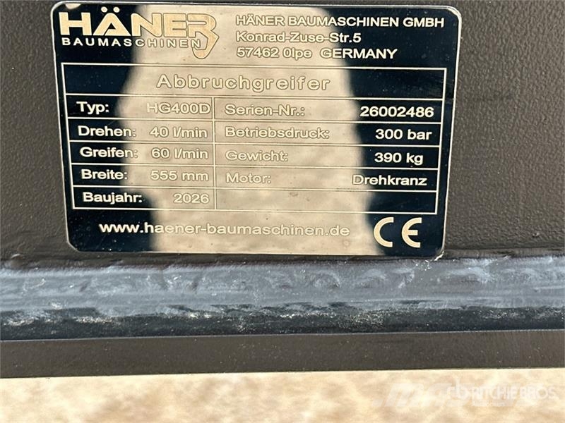 Haener HG400D Pince De Tri (Non Utilise) Sorting E Grabilice