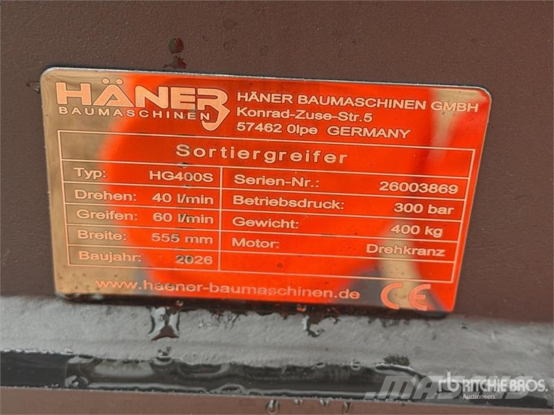  Haener HG400S Rotating Sorting Excavator Grapple ( Garras